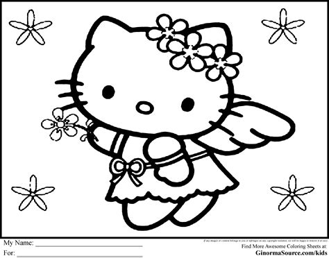 hello kitty clipart coloring